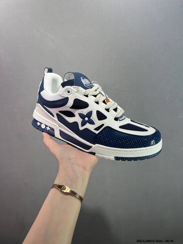 公司级路易威登 Louis Vuitton Lv路易威登板鞋 新款 Lv Trainer最新配色运动鞋 L家 篮球鞋风格运动鞋 该鞋由艺术总监 Virgil A