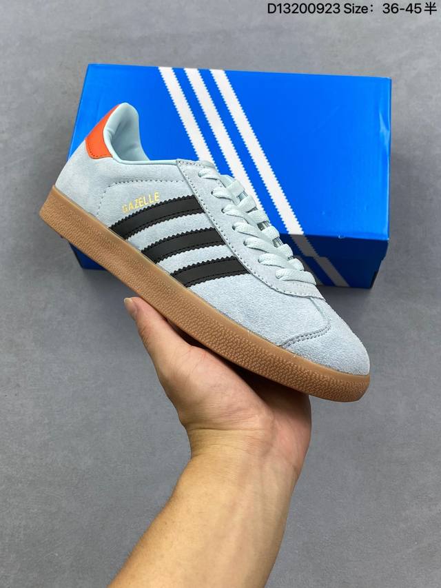 真标Adidas Originals Gazelle 阿迪达斯 三叶草休闲防滑耐磨低帮板鞋 货号:Ji2161 尺码:36 36.5 37 38 38.5 39