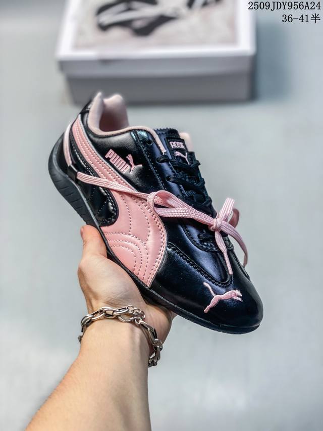 真标带半码 puma 彪马 Speedcat黑白 Rose同款薄底德训休闲赛车鞋404390-01 尺码：如图 编码：09Jdy956A24