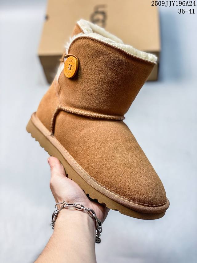 防水版 Ugg 6109 经典秋冬羊皮毛一体雪地靴 全鞋采用Zp同厂 隆丰A级澳洲进口羊皮毛一体 品牌代工厂p生产线 完全遵循Zp工艺流程 代工厂p原厂版师 秉