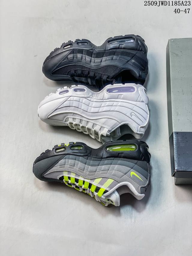 真标带半码 Nike 耐克Air Max 95 男女时尚缓震运动透气跑步鞋Ct1268-100 尺码：如图 编码：09Jwd1185A23