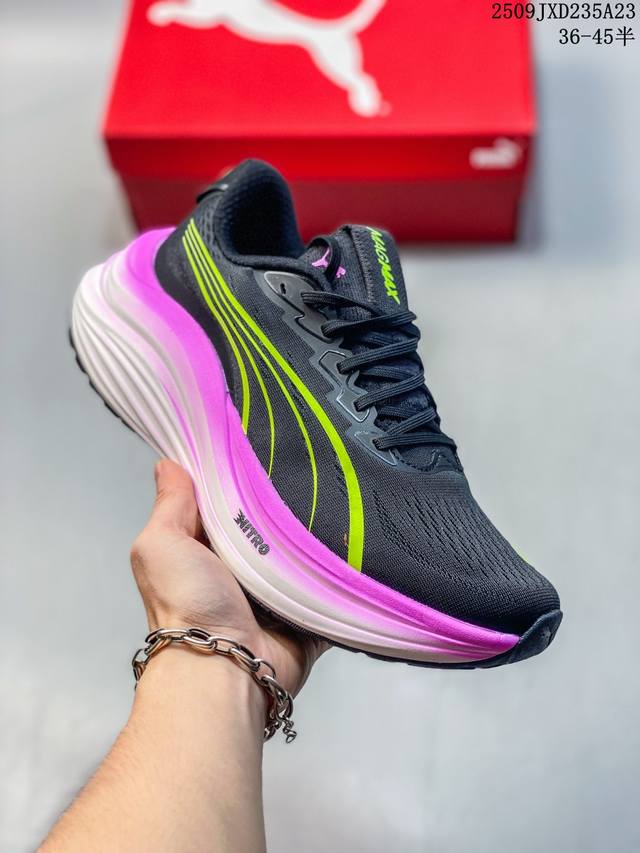 真标带半码 puma Magmax Nitro彪马男女跑步鞋缓冲透气耐磨25年新 尺码：如图 编码：09Jxd235Aa23