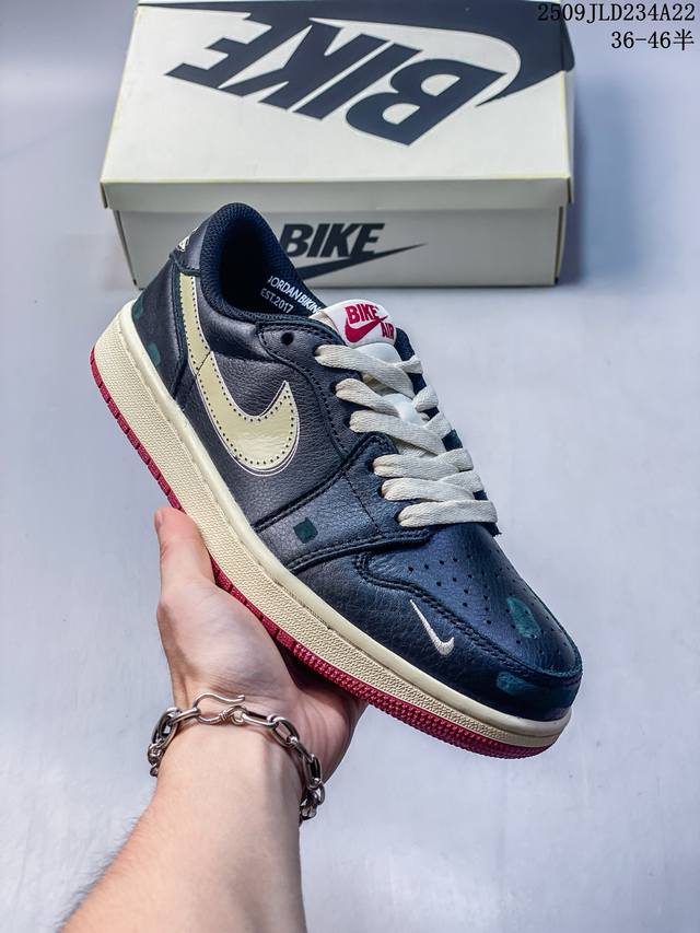 真标带半码 Air Jordan 1 Low Method Of Make Hq2186-002 130 180 Aj1篮球鞋 尺码：如图 编码：09Jld23