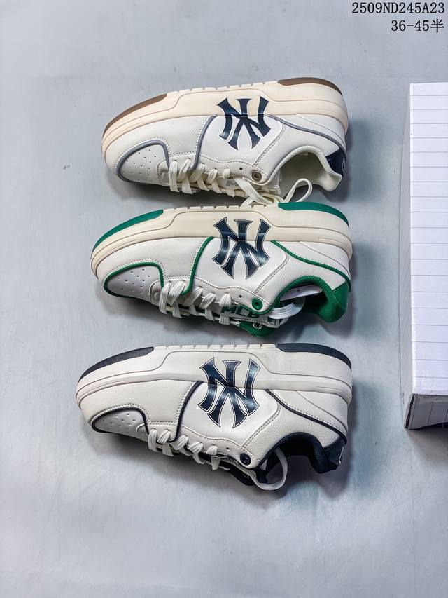 公司级 Ss春季学院穿搭爆款Korea韩国限定，联乘Ny美国榄球洋基队 Mlb Chunky Liner New York Yankees学长鞋系列低帮老爹风轻