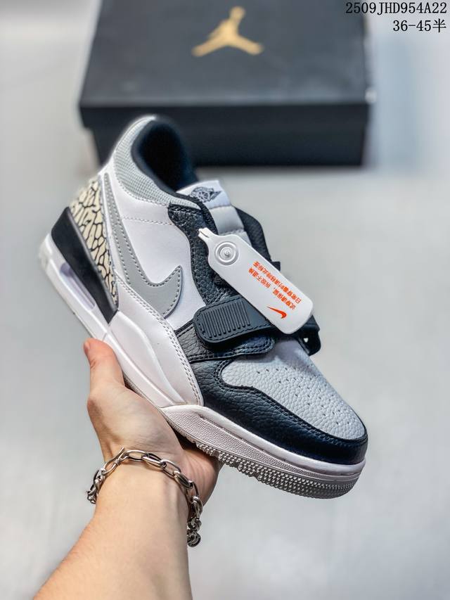 真标耐克Nike Air Jordan Legacy 312 Low”White pine Green“乔丹最强三合一混合版本低帮文化休闲运动篮球鞋 货号:Fn