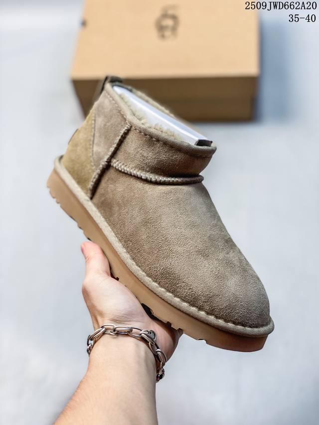 Ugg 1116109 Classic Ultra Mini 冬季加毛保暖雪地靴 皮毛一体短靴 码数：如图 编号：09Jwd662A20