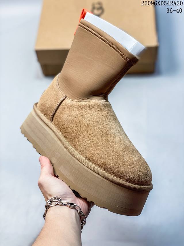 Ugg 1116109 Classic Ultra Mini 冬季加毛保暖雪地靴 皮毛一体高靴 码数：如图 编号：09Gxd542A20