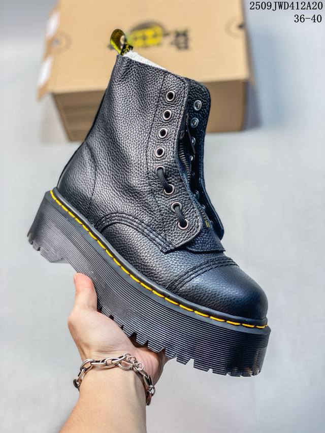 Dr.Martens 马汀博士马丁靴 1460八孔高帮厚底硬皮黑色 中山代工厂p 某物同香港代购 同一批次订单 公司规格 原材生产 原版开边珠加厚光泽牛皮 pv