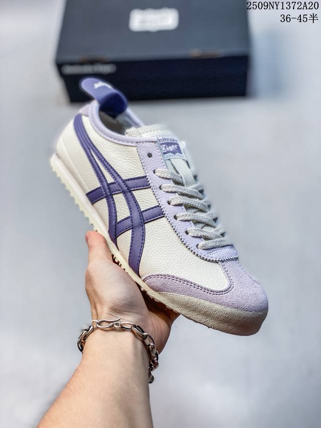 性价比版本Asics 亚瑟士 男女鞋真标半码制 日产经典老牌-鬼塚虎 Onitsuka Tiger Mexico 66经典墨西哥系列复古经典百搭板鞋休闲运动鞋慢
