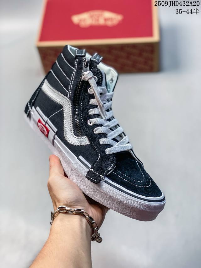 Sk8-Hi Cap黑白灰黄海军蓝黑武士解构拉链高帮男女鞋Vn0A3Wm16Bt 尺码：如图 编码：09Jhd432A20