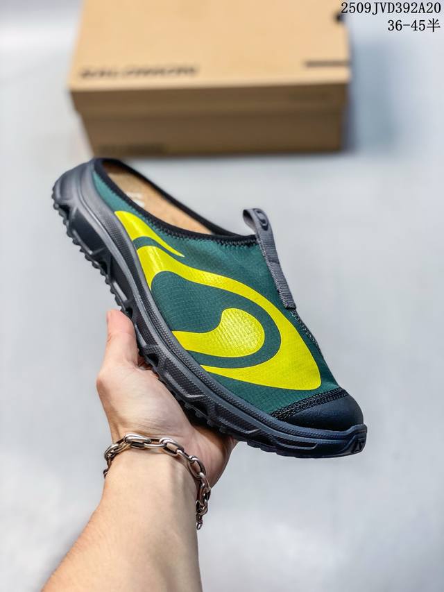 Salomon 萨洛蒙 Rxsiide 3.0 Canvas 舒适柔软防滑 包头拖鞋 男女同款 蓝色 纯原外贸平台特供订单 耗时半年巨作 #全套原纸板楦头开发