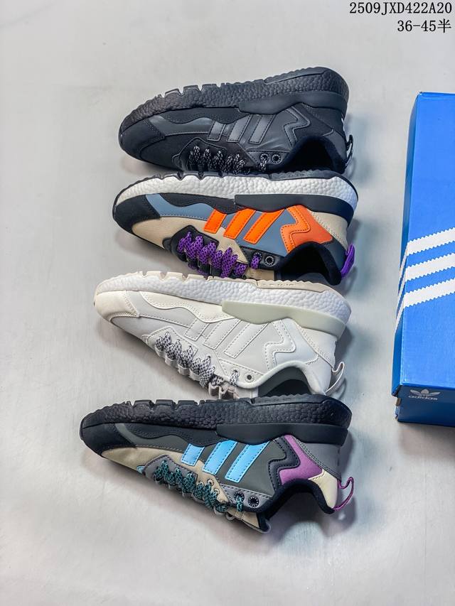 Adidas 三叶草 Nite Jogger 男女情侣复古缓震休闲鞋 Fz3665 尺码：如图 编码：09Jxd422A20