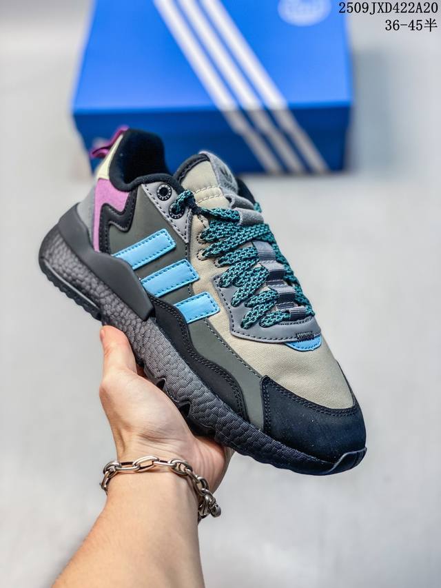 Adidas 三叶草 Nite Jogger 男女情侣复古缓震休闲鞋 Fz3665 尺码：如图 编码：09Jxd422A20