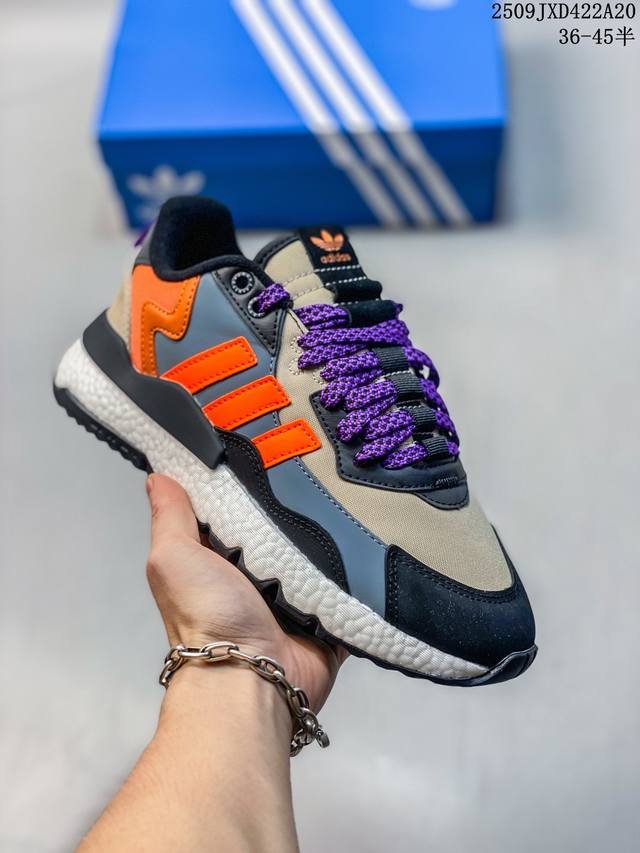 Adidas 三叶草 Nite Jogger 男女情侣复古缓震休闲鞋 Fz3665 尺码：如图 编码：09Jxd422A20