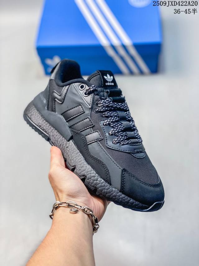 Adidas 三叶草 Nite Jogger 男女情侣复古缓震休闲鞋 Fz3665 尺码：如图 编码：09Jxd422A20