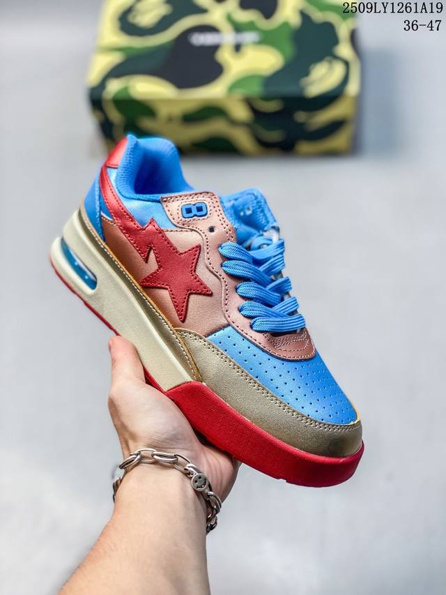 特价 周杰伦 菲董同款 Bape Road Sta 街头潮流低帮休闲板鞋 尺码：如图 编码：09Ly1261A19