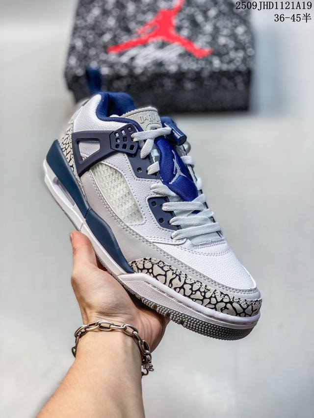 Jordan 乔丹 原楦原纸版开发，采用硬质牛巴磨砂革鞋面材质，中底pu内嵌开窗式Air缓震气垫，外置防滑耐磨橡胶大底经典爆裂纹,全新低帮造型吸睛！耐克Nike