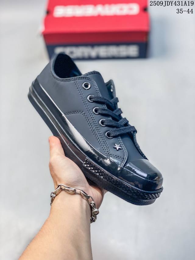 日版匡威Converse Squaretoe 新品黑色白色方头高帮帆布鞋 尺码：如图 编码：09Jdy431A19