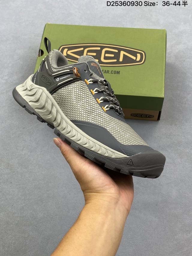 公司级Keen科恩 Nxis Evo Wp 户外运动低帮防水透气徒步鞋 网面与Tpu覆盖增加耐久性舒适透气的纺织衬里提升穿着体验Keen.Dry防泼水 透气膜包