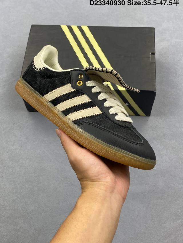 阿迪达斯Adidas Originals Wb pony Tonal Samba Og 桑巴舞系列绅士德训足球风百搭低帮休闲运动板鞋 尺码 36 36 37 3