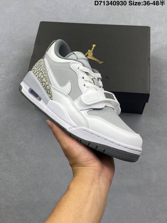 真标带半码 Air Jordan Legacy 312 Low 低帮 白灰色 Aj312 乔丹312代 Aj312 乔312 低邦 灰白色 男女同款 乔丹篮球鞋