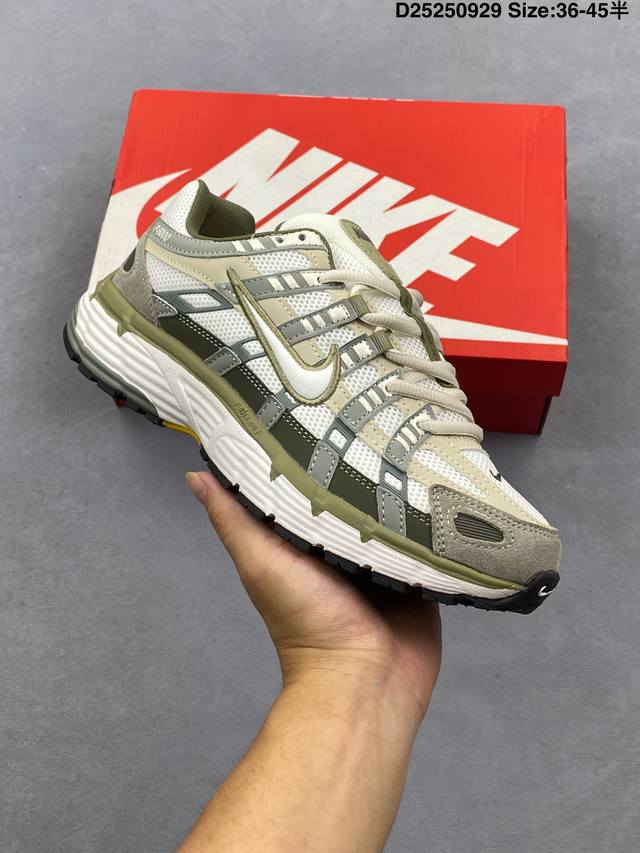 耐克Nike p-6000 系列低帮复古老爹风休闲运动舒适慢跑鞋 融合 pegasus 过往运动鞋设计 助力 21 世纪早期跑步运动跃升时尚新高度 采用透气网眼