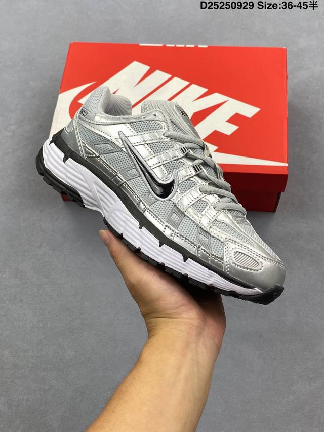 耐克Nike p-6000 系列低帮复古老爹风休闲运动舒适慢跑鞋 融合 pegasus 过往运动鞋设计 助力 21 世纪早期跑步运动跃升时尚新高度 采用透气网眼