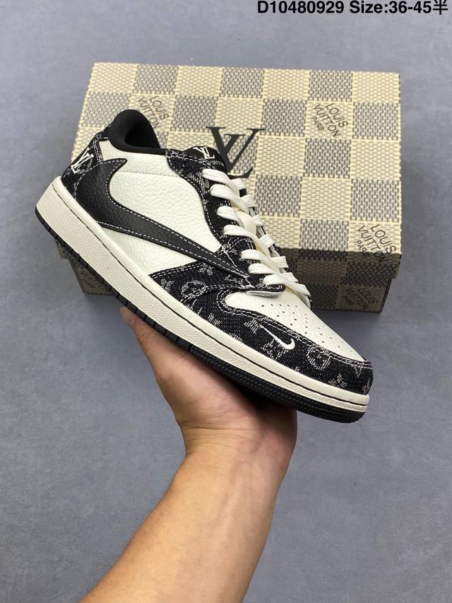 Aj1倒勾Travis Scott X Air Jordan 1 ” Reverse Mocha “ Aj1乔1 Ts 闪电 联名倒钩 低帮文化篮球鞋 货号:W