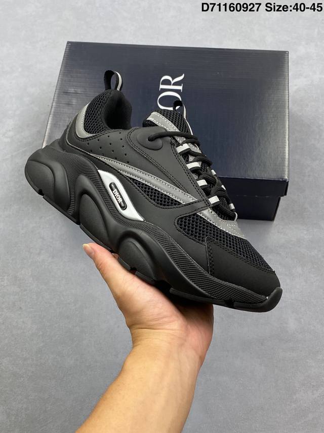 法国高奢时装品牌-迪奥 桀傲 Dior Homme B22 Trainer Sneaker系列复古厚底老爹风休闲运动慢跑鞋3Sn231Yjg_H000 码数：如