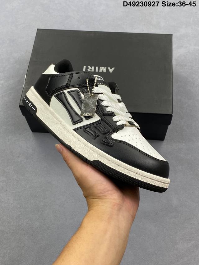 Amiri 埃米尔Skeleton Low-Skel Top Sneakers 骨骼系列情侣鞋 当潮顶流产品 众星上脚 低帮运动休闲板鞋 正确骨头形状 鞋舌外翻