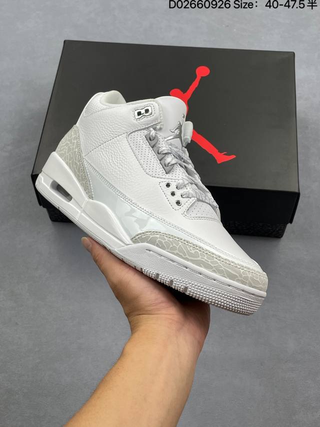 公司级 头层 Air Jordan 3 Retro Black Cat 复刻黑猫 Aj3 乔丹3代 Aj3 乔3 复刻黑猫 乔丹篮球鞋系列 以飞人 Black
