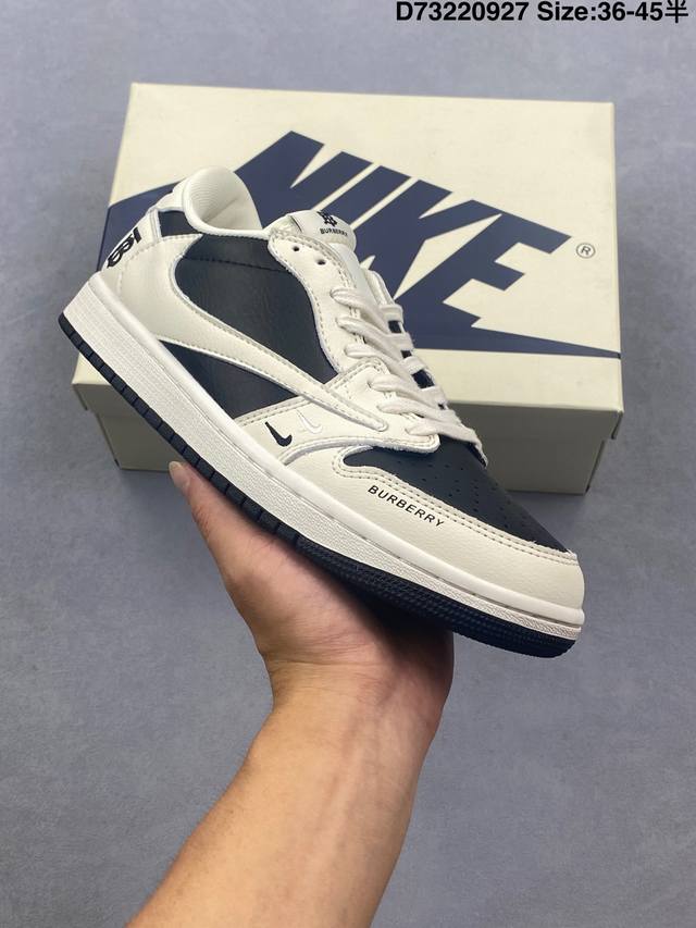 真标 耐克 Nike Air Jordan 1 Low Og Sp Military Blue Aj1乔1倒勾 2025年新款 蛇年新款 低帮篮球鞋 解构绑带
