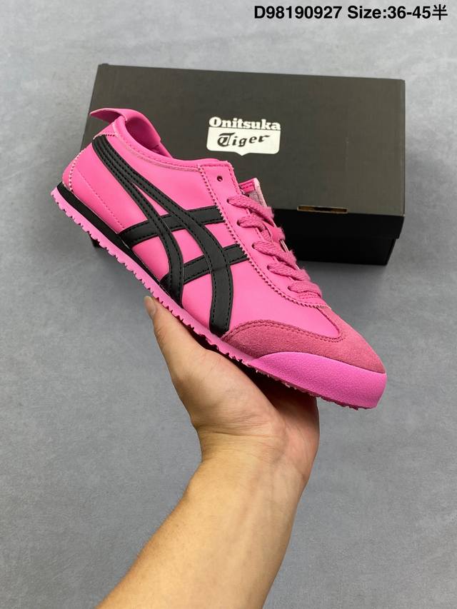 Tiger鬼塚虎 Mexico 66 ‘Diy’定制球鞋系列 皮革 蒸汽木偶 雾都恋人防滑耐磨透气轻便 低帮休闲鞋 货号:1183C102-201 尺码:36