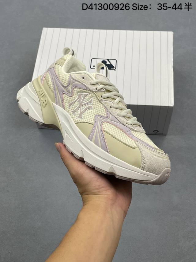 210 公司级：Mlb Chunky Liner Denim 潮流百搭 厚底增高休闲鞋 防滑耐磨 低帮 老爹鞋 货号:3Asx N 尺码:35.5 36 36.