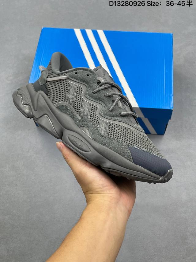 Adidas Originals阿迪达斯三叶草官方 Ozmillen Shoes 男女经典运动鞋 复古 拼色男女低帮缓震运动跑鞋 Oz米伦坏痞兔复古透气运动跑鞋