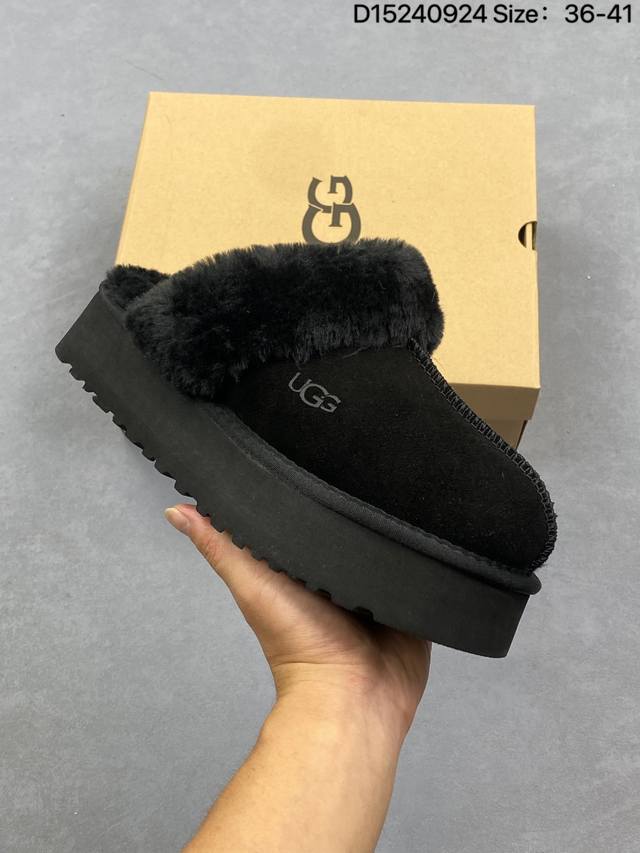 Ugg 冬季加绒加厚雪地靴 周冬雨同款 羚羊棕羊毛材质厚底短靴 Size:36～41 编号:D15240924