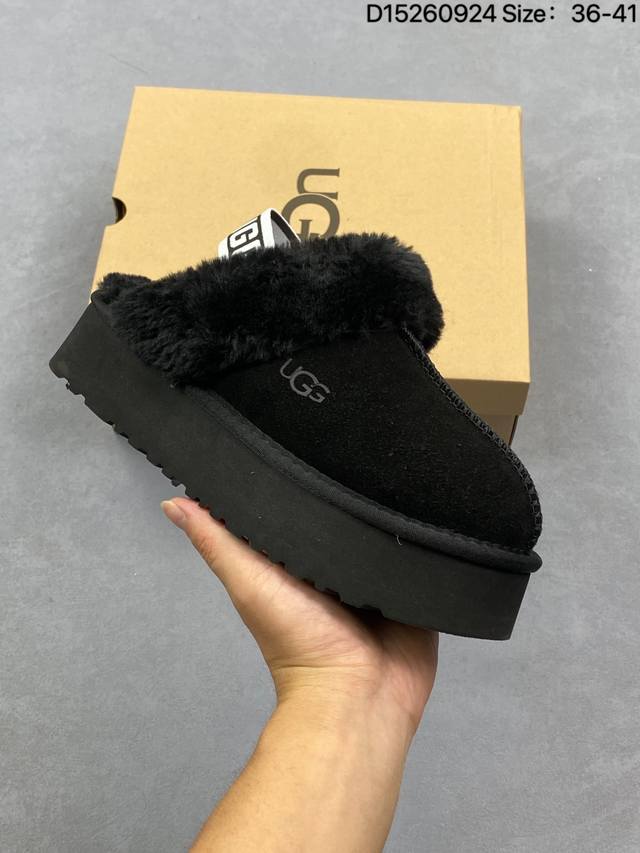 Ugg 冬季加绒加厚雪地靴 周冬雨同款 羚羊棕羊毛材质厚底短靴 Size:36～41 编号:D15260924