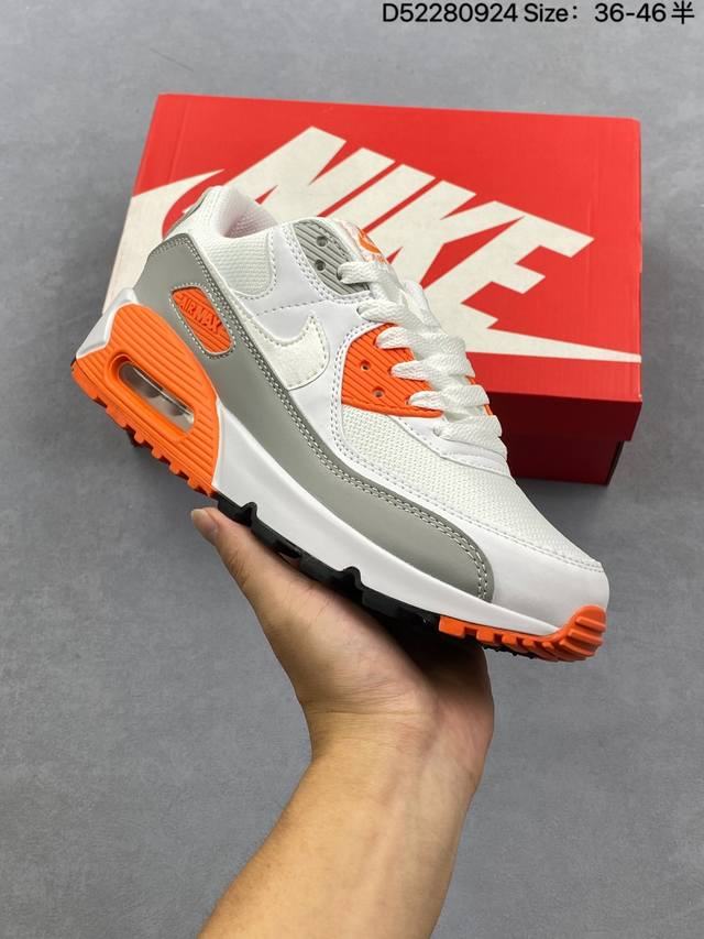公司级Nike Air Max 90 初代复古气垫百搭休闲运动慢跑鞋复古小气垫史上第一双可视气垫跑鞋 凭借着 Air Max 气垫带来的舒适脚感和鞋面面料上的不