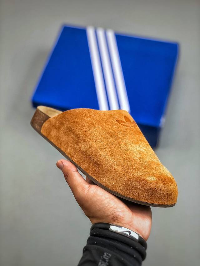 Adidas Originals Adimule 舒适百搭 防磨防滑包头拖鞋 货号：Jr3586 尺码：36-45 半