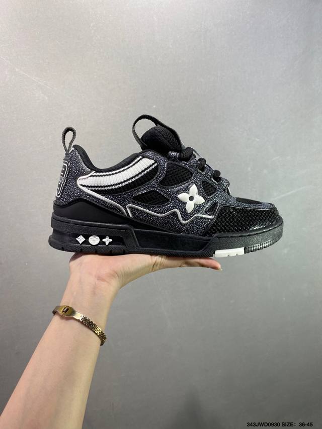 路易威登 Louis Vuitton Lv路易威登板鞋 新款 Lv Trainer最新配色运动鞋 L家 篮球鞋风格运动鞋 该鞋由艺术总监 Virgil Ablo