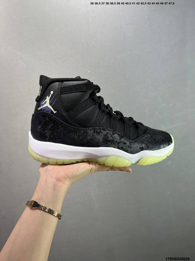 公司级Air Jordan Aj11 系列 黑绿 Ib1378-001 原盒原配 原鞋开模 鞋型零差距 正确中底 正确背垫刷胶 正确注胶孔 钢印加持 真实原厂碳