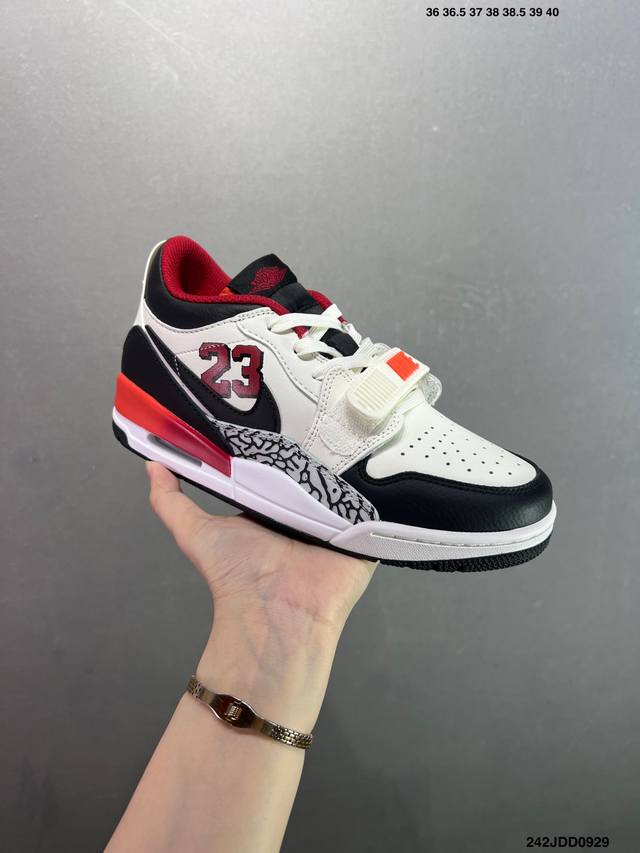 特价Air Jordan Legacy Aj312 Low 低帮复古篮球鞋 白黑红 Fj7221-101 市场最强独一档产物 全套原纸板楦头开发 原厂大底磨具加