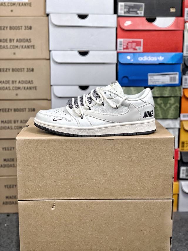 福利特价 #公司级福利 Air Jordan 1 Low 定制配色 乔1 Aj1经典倒钩低帮休闲百搭板鞋 Sj0086-135 公司级版本 定制鞋盒 大厂流水作