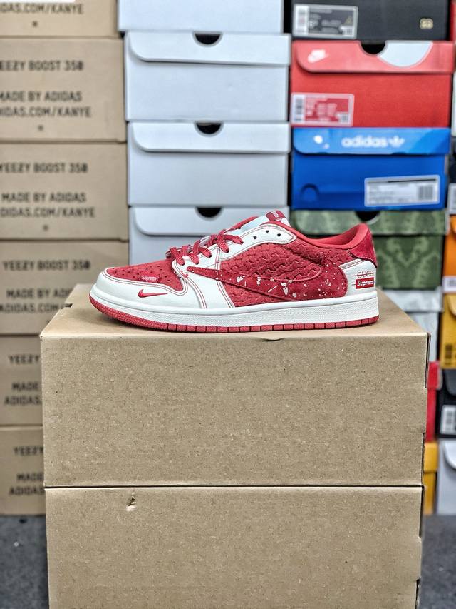 福利特价 #公司级福利 市面原260版本 Air Jordan 1 Low 定制配色 乔1 Aj1经典倒钩低帮休闲百搭板鞋 Xs -040 公司级版本 定制鞋盒
