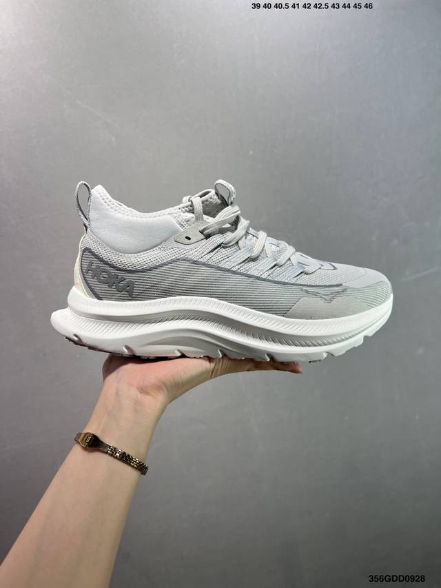 公司级Hoka One One Kawana 2 网面织物 专业性能减震公路跑步鞋 实拍首发 采用了Hoka先进的泡沫塑料和一流的几何结构 中底泡棉将舒适性放在