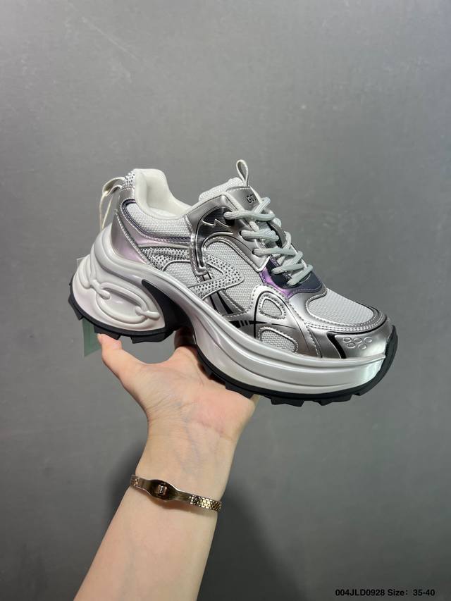 公司级Gg-Cc Chunky Low百搭休闲运动厚底增高老爹鞋系列 #广东大厂出品 完美细节 25Ss春季新款厚底增高 大长腿 时髦Look轻松定格 不费力展