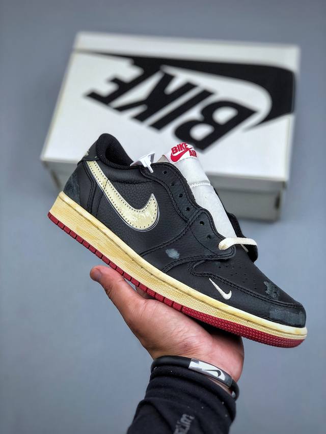 Air Jordan 1 Retro Lw Og Nitro 乔1 耐克 低帮文化篮球鞋 完美品质出货 细节如图所示 鞋面切割工整 冲孔整齐干净 中底拉帮线 整