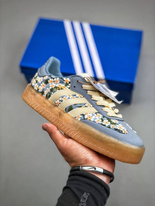 Adidas Originals Samba Xlg 桑巴舞系列阿迪达斯 三叶草 绅士德训足球风百搭低帮休闲运动板鞋 货号:Jq6046 尺码：36-45 半