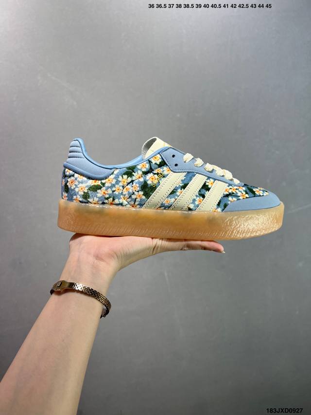 公司级Adidas Originals Samba Xlg 桑巴舞系列阿迪达斯 三叶草 绅士德训足球风百搭低帮休闲运动板鞋 货号:Jq6046 尺码:36 36