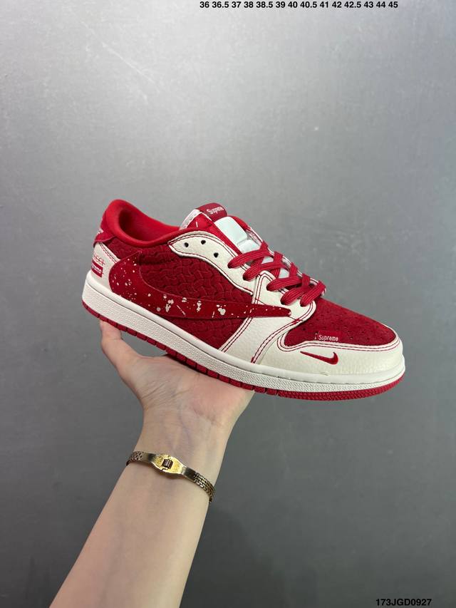 特价Aj1倒勾Travis Scott X Air Jordan 1 ” Reverse Mocha “ Aj1乔1 Ts 闪电 联名倒钩 低帮文化篮球鞋 完美